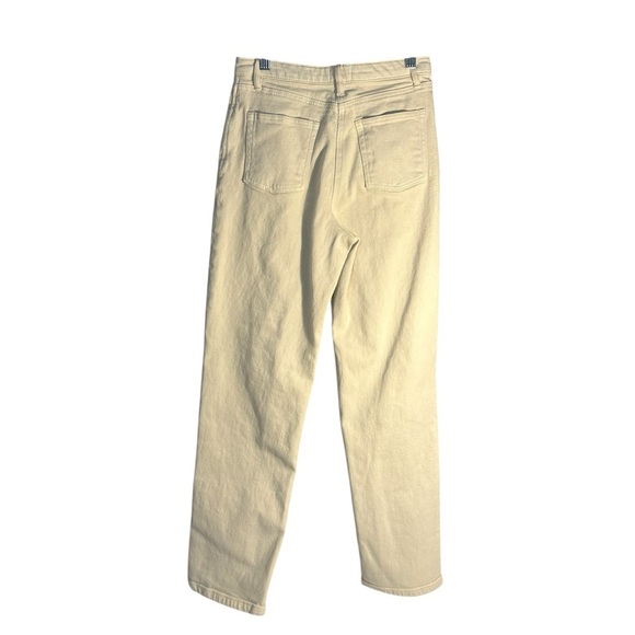Aritzia Wilfred Free Ecru Color High Rise Straight Leg Jeans Sz 2 - Picture 4 of 13